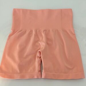 Peach High-Waisted Women's Shorts